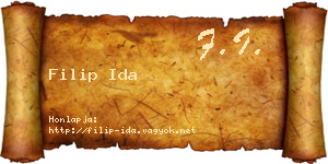 Filip Ida névjegykártya