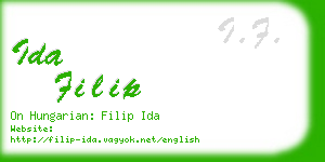 ida filip business card
